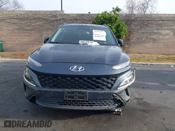 2022 Hyundai Kona SEL with VIN KM8K62AB6NU766779, listed as a IAAI auction lot 41889147 with 39,371 mi miles and . Bid and sale history available at DreamBid. Image 13.