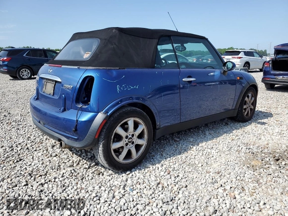 2008 MINI Convertible with VIN WMWRF33518TF68279, listed as a Copart auction lot 59547065 with 86,200 mi miles and Salvage title. Bid and sale history available at DreamBid. Image 3.