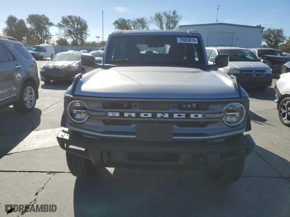 2024 Ford Bronco Big Bend with VIN 1FMDE7AH2RLB04884, listed as a Copart auction lot 79093014 with 432 mi miles and Salvage Title. Bid and sale history available at carsss.com. Image 5.