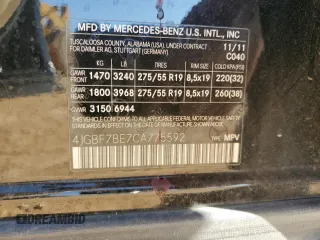 2012 Mercedes-Benz GL-Class GL 450 with VIN 4JGBF7BE7CA775592, listed as a Copart auction lot 46651905 with 142,092 mi miles and Salvage Title. Bid and sale history available at carsss.com. Image 13.