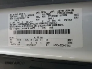 2017 Ford Transit with VIN 1FTBW3XM5HKA18155, listed as a Copart auction lot 55186125 with 140,163 mi miles and Salvage Title. Bid and sale history available at carsss.com. Image 13.