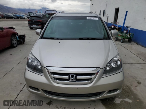 2007 Honda Odyssey EX-L with VIN 5FNRL386X7B414343, listed as a Copart auction lot 75622633 with 197,176 mi miles and Salvage Title. Bid and sale history available at carsss.com. Image 5.