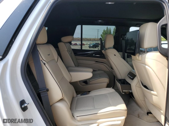 2021 Cadillac Escalade Premium Luxury with VIN 1GYS4BKL4MR215800, listed as a Copart auction lot 71655614 with 42,844 mi miles and Salvage Title. Bid and sale history available at carsss.com. Image 11.