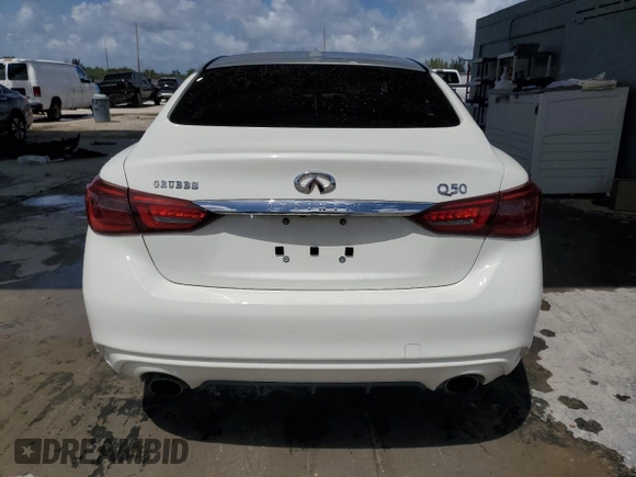 2021 Infiniti Q50 Pure with VIN JN1EV7AP3MM704352, listed as a Copart auction lot 51547225 with 21,296 mi miles and Non Repairable. Bid and sale history available at DreamBid. Image 6.