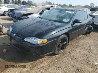 2004 Chevrolet Monte Carlo SS Supercharged with VIN 2G1WZ121849321915, listed as a Copart auction lot 75607764 with 58,730 mi miles and Salvage Title. Bid and sale history available at carsss.com. Image 1.