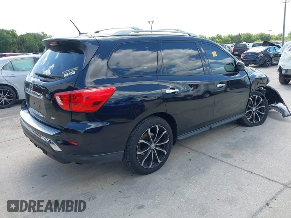 2018 Nissan Pathfinder SV with VIN 5N1DR2MN2JC625407, listed as a IAAI auction lot 41991795 with 58,253 mi miles. Bid and sale history available at carsss.com. Image 4.