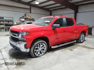 2020 Chevrolet Silverado 1500 LT with VIN 3GCUYDET4LG340403, listed as a Copart auction lot 46657645 with 76,676 mi miles and Salvage Title. Bid and sale history available at DreamBid. Image 1.