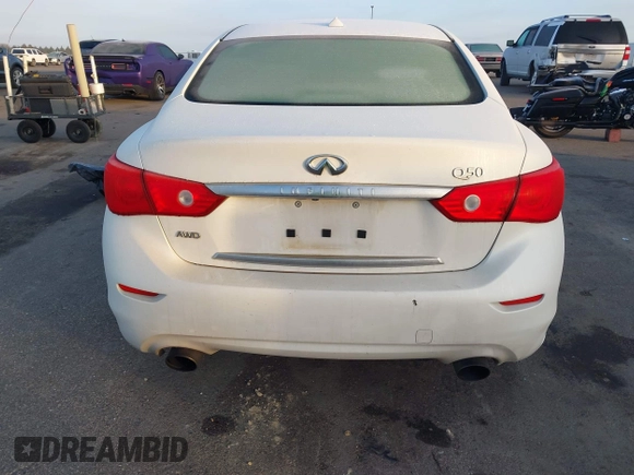 2017 Infiniti Q50 3.0t Premium with VIN JN1EV7AR1HM840809, listed as a IAAI auction lot 40866899 with 106,716 mi miles. Bid and sale history available at carsss.com. Image 16.