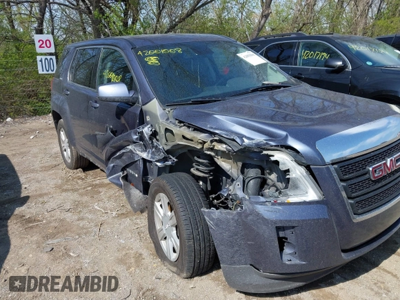 2014 GMC Terrain SLE with VIN 2GKFLVEK2E6200759, listed as a IAAI auction lot 42001008 with 184,080 mi miles. Bid and sale history available at carsss.com. Image 6.