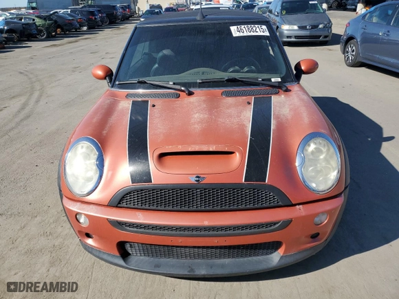 2006 MINI Cooper Convertible S with VIN WMWRH33506TK57933, listed as a Copart auction lot 46188215 with 121,000 mi miles and Salvage Title. Bid and sale history available at carsss.com. Image 5.