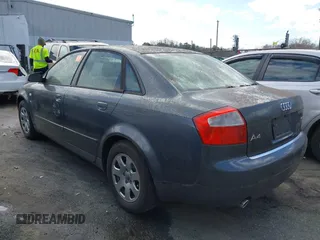 2002 Audi A4 1.8T with VIN WAULC68E22A308336, listed as a IAAI auction lot 41783633 with 1 mi miles. Bid and sale history available at carsss.com. Image 3.