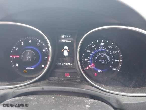 2013 Hyundai Santa Fe 2.0T Sport with VIN 5XYZUDLA8DG079795, listed as a IAAI auction lot 42035743 with 170,321 mi miles. Bid and sale history available at carsss.com. Image 7.
