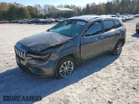 2019 Jeep Cherokee Latitude Plus with VIN 1C4PJMLX4KD310644, listed as a Copart auction lot 78013444 with 77,456 mi miles and Salvage Title. Bid and sale history available at carsss.com. Image 1.
