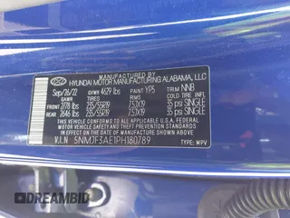 2023 Hyundai Tucson SEL with VIN 5NMJF3AE1PH180789, listed as a IAAI auction lot 41802829 with 24,583 mi miles. Bid and sale history available at carsss.com. Image 9.