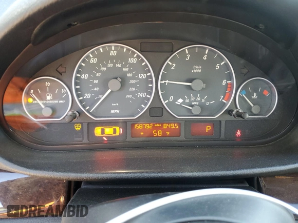 2001 BMW 3 Series 330Ci with VIN WBABN534X1JU33100, listed as a Copart auction lot 42536905 with 158,792 mi miles and Clean Title. Bid and sale history available at carsss.com. Image 9.