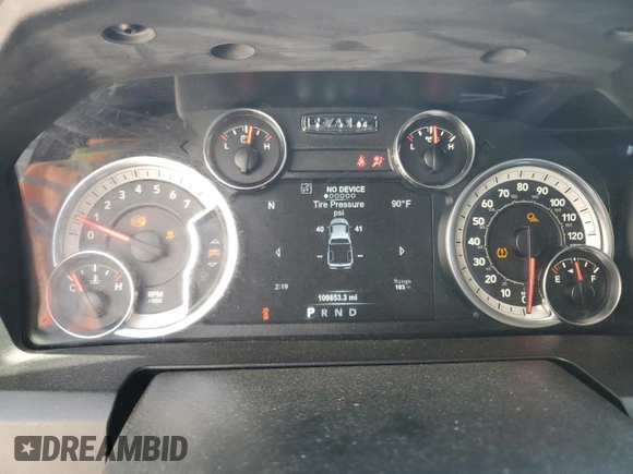 2018 Ram 1500 SLT with VIN 1C6RR6GG5JS123535, listed as a Copart auction lot 52570845 with 109,853 mi miles and Salvage title. Bid and sale history available at DreamBid. Image 9.