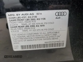 2015 Audi Q3 Prestige with VIN WA1FFCFS2FR001183, listed as a Copart auction lot 83607164 with 80,430 mi miles and Salvage title. Bid and sale history available at DreamBid. Image 13.