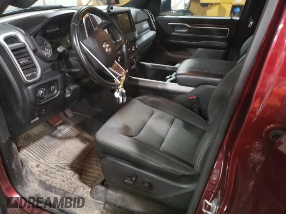 2021 Ram 1500 Big Horn with VIN 1C6SRFFTXMN804714, listed as a Copart auction lot 59614725 with 76,219 mi miles and Clean title. Bid and sale history available at DreamBid. Image 7.