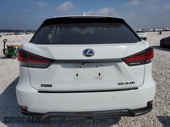 2021 Lexus RX with VIN 2T2YGMDA9MC058947, listed as a Copart auction lot 55890114 with 56,502 mi miles and Salvage Title. Bid and sale history available at carsss.com. Image 6.