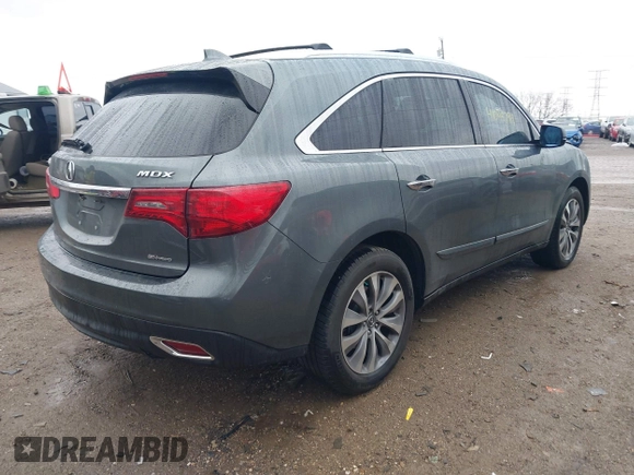 2015 Acura MDX Tech Pkg with VIN 5FRYD4H44FB006205, listed as a IAAI auction lot 41048794 with 151,060 mi miles. Bid and sale history available at carsss.com. Image 4.