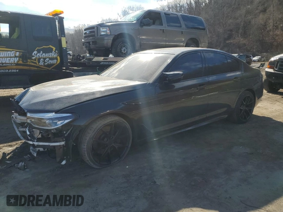 2017 BMW 5 Series 540i with VIN WBAJE5C3XHG916144, listed as a Copart auction lot 47305575 with 72,483 mi miles and Salvage Title. Bid and sale history available at carsss.com. Image 1.