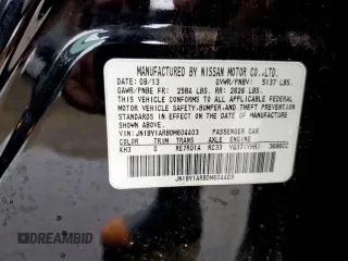 2013 Infiniti M37 with VIN JN1BY1AR8DM604403, listed as a Copart auction lot 55757025 with 122,523 mi miles and Clean Title. Bid and sale history available at carsss.com. Image 12.