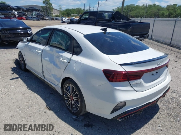 2024 Kia Forte GT with VIN 3KPF44AC3RE821239, listed as a IAAI auction lot 42025884 with 6,593 mi miles and . Bid and sale history available at DreamBid. Image 3.