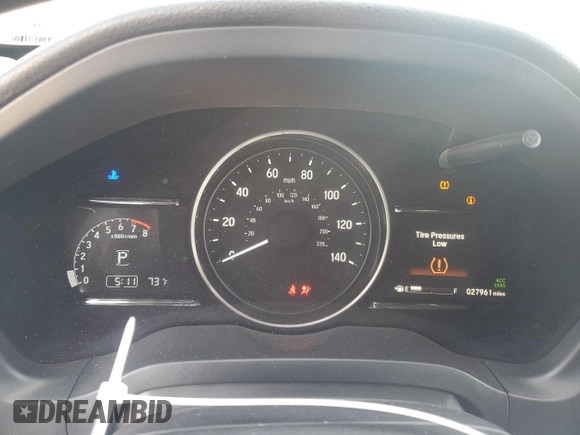2022 Honda HR-V EX-L with VIN 3CZRU6H71NM741224, listed as a Copart auction lot 49439515 with 27,961 mi miles and Salvage Title. Bid and sale history available at carsss.com. Image 9.