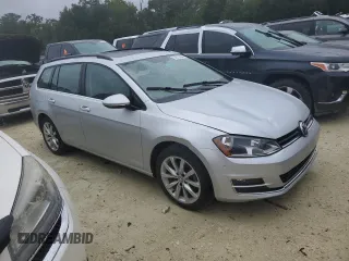 2017 Volkswagen Golf SportWagen S with VIN 3VWC17AU0HM505384, listed as a Copart auction lot 74313954 with 34,789 mi miles and Salvage Title. Bid and sale history available at carsss.com. Image 4.