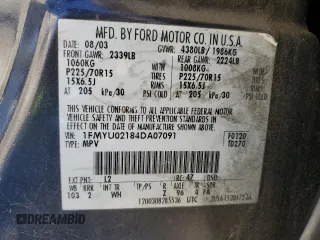 2004 Ford Escape XLS with VIN 1FMYU02184DA07091, listed as a Copart auction lot 84685754 with 212,257 mi miles and Salvage Title. Bid and sale history available at DreamBid. Image 13.