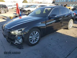2016 Infiniti Q50 2.0t Premium with VIN JN1CV7AR4GM251873, listed as a Copart auction lot 46532635 with 90,028 mi miles and Salvage Title. Bid and sale history available at carsss.com. Image 1.