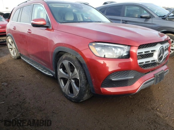 2021 Mercedes-Benz GLS 450 with VIN 4JGFF5KE4MA423240, listed as a Copart auction lot 80464263 with 34,049 mi miles and . Bid and sale history available at DreamBid. Image 4.