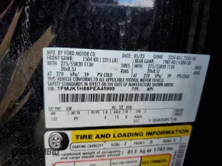 2023 Ford Expedition Max XLT z VIN 1FMJK1H88PEA45999, wystawiony jako Copart lot #43463605 z przebiegiem 36 420 mil mil oraz Szkoda całkowita • Salvage title. Historia ofert i sprzedaży dostępna na DreamBid. Obrazek 13.
