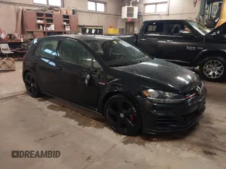 2018 Volkswagen Golf GTI S with VIN 3VW447AU8JM259993, listed as a IAAI auction lot 41722771 with 130,285 mi miles. Bid and sale history available at carsss.com. Image 1.