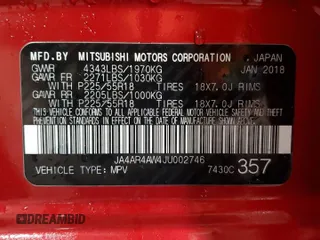 2018 Mitsubishi Outlander SEL z VIN JA4AR4AW4JU002746, wystawiony jako Copart lot #85011904 z przebiegiem 110 738 mil mil oraz Szkoda całkowita • Salvage title. Historia ofert i sprzedaży dostępna na DreamBid. Obrazek 14.