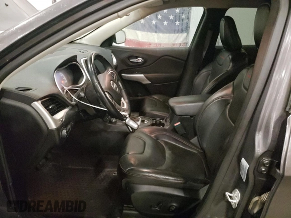 2017 Jeep Cherokee Trailhawk L Plus with VIN 1C4PJMBS0HD225346, listed as a Copart auction lot 85757134 with 81,810 mi miles and Salvage Title. Bid and sale history available at carsss.com. Image 7.