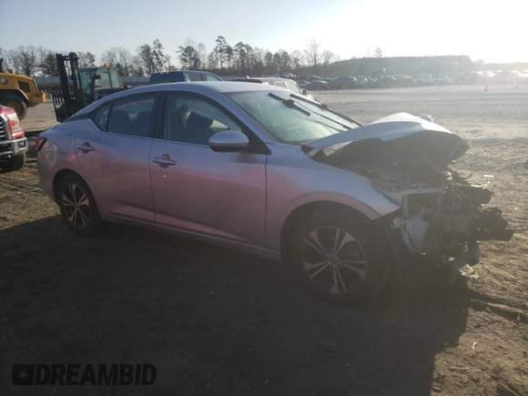 2021 Nissan Sentra SV with VIN 3N1AB8CVXMY223259, listed as a Copart auction lot 44226165 with 69,072 mi miles and Salvage Title. Bid and sale history available at carsss.com. Image 4.
