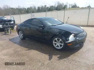 2003 Infiniti G35 Coupe w/Leather with VIN JNKCV54E83M205482, listed as a IAAI auction lot 41787450 with 138,385 mi miles. Bid and sale history available at carsss.com. Image 1.