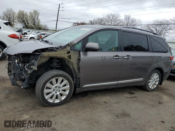 2016 Toyota Sienna Ltd with VIN 5TDDK3DCXGS139318, listed as a Copart auction lot 50855075 with 109,594 mi miles and Salvage Title. Bid and sale history available at carsss.com. Image 1.