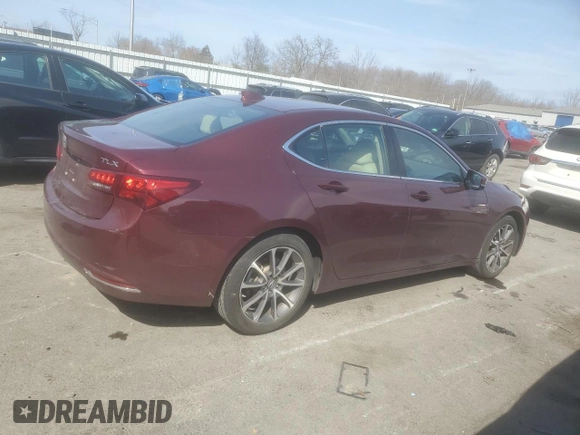 2015 Acura TLX V6 with VIN 19UUB2F37FA020307, listed as a Copart auction lot 48229895 with 69,128 mi miles and Salvage Title. Bid and sale history available at carsss.com. Image 3.