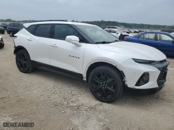 2021 Chevrolet Blazer RS with VIN 3GNKBKRS6MS524293, listed as a Copart auction lot 80856284 with 73,964 mi miles and Salvage Title. Bid and sale history available at carsss.com. Image 4.