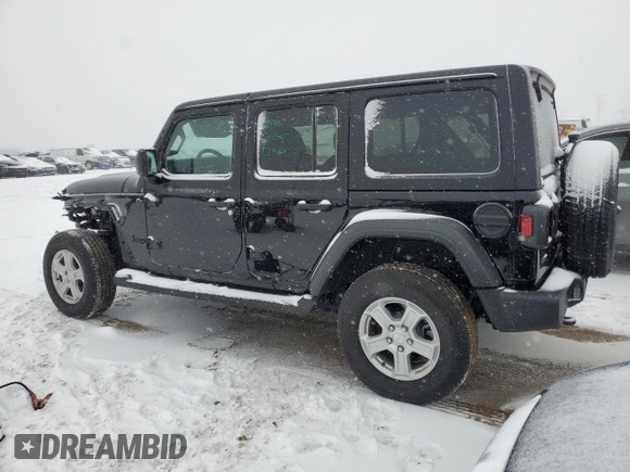 2023 Jeep Wrangler Unlimited Willys Sport with VIN 1C4HJXDMXPW596537, listed as a Copart auction lot 45043975 with 8,076 mi miles and Salvage Title. Bid and sale history available at DreamBid. Image 2.