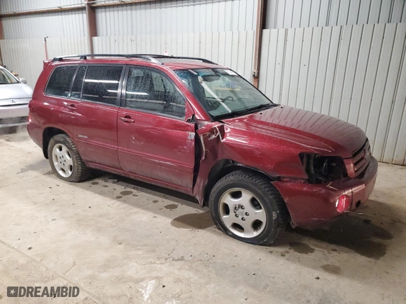 2006 Toyota Highlander w/3rd Row with VIN JTEEP21A560177748, listed as a Copart auction lot 51994415 with 139,631 mi miles and Salvage Title. Bid and sale history available at carsss.com. Image 4.