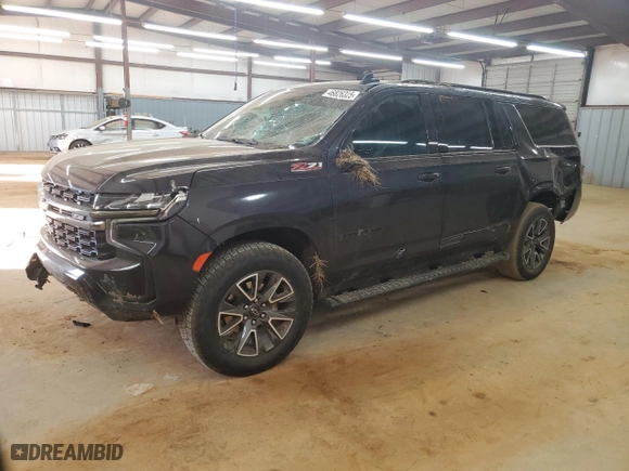 2022 Chevrolet Suburban Z71 with VIN 1GNSKDKD3NR363879, listed as a Copart auction lot 46826325 with 37,567 mi miles and Salvage Title. Bid and sale history available at carsss.com. Image 1.