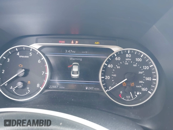 2021 Nissan Sentra SV with VIN 3N1AB8CV3MY245748, listed as a IAAI auction lot 41933086 with 22,887 mi miles and . Bid and sale history available at DreamBid. Image 7.