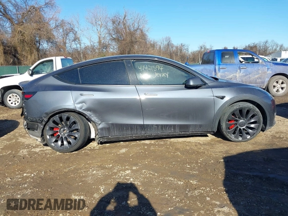 2023 Tesla Model Y Performance with VIN 7SAYGDEF1PF674417, listed as a IAAI auction lot 41421594 with 28,928 mi miles and . Bid and sale history available at DreamBid. Image 14.