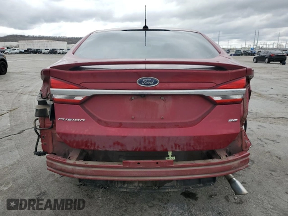 2018 Ford Fusion SE with VIN 3FA6P0H71JR240222, listed as a Copart auction lot 51106635 with 62,778 mi miles and Salvage Title. Bid and sale history available at carsss.com. Image 6.