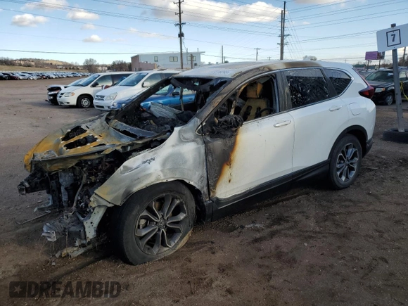 2021 Honda CR-V EX-L with VIN 2HKRW2H83MH608986, listed as a Copart auction lot 47816295 with 0 mi miles and Salvage Title. Bid and sale history available at carsss.com. Image 1.