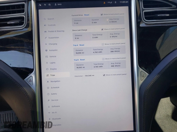 2016 Tesla Model S 90D with VIN 5YJSA1E25GF157220, listed as a IAAI auction lot 42003019 with 130,540 mi miles and . Bid and sale history available at DreamBid. Image 18.