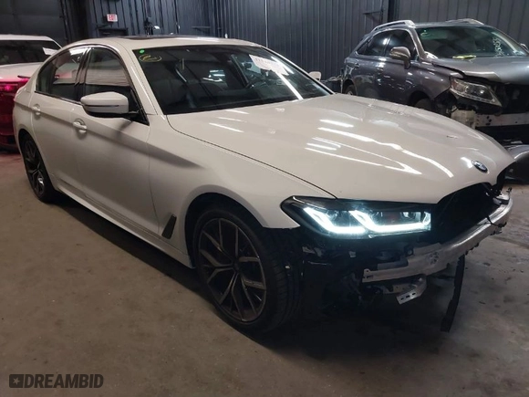 2023 BMW 5 Series 530i xDrive with VIN WBA13BJ07PWY05259, listed as a IAAI auction lot 41510228 with 9,746 mi miles. Bid and sale history available at carsss.com. Image 1.